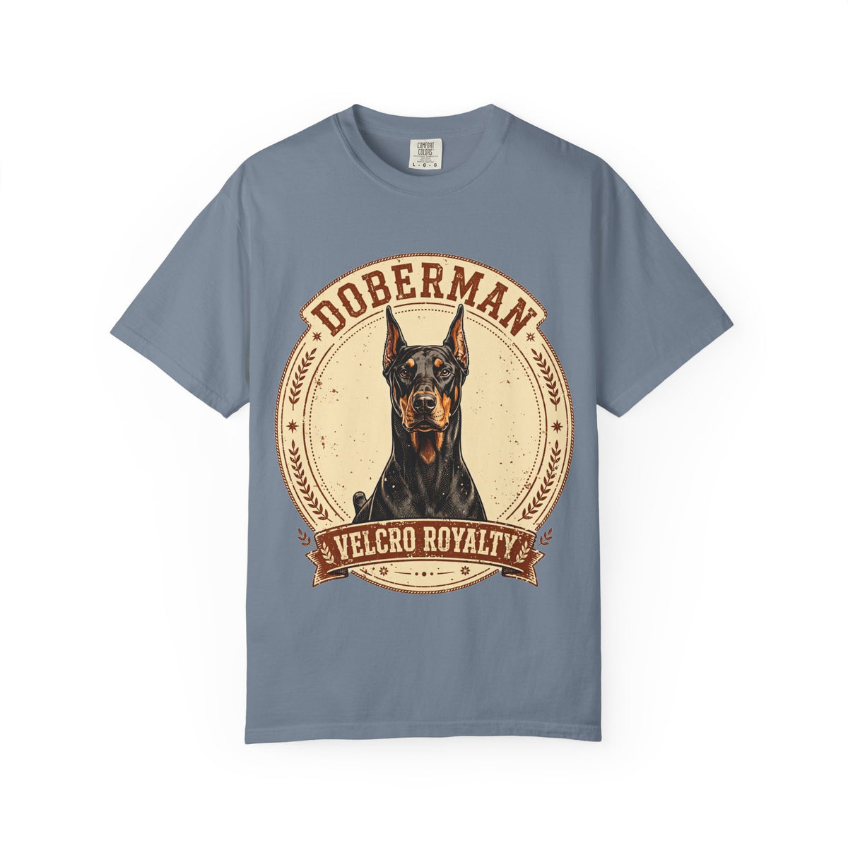 'Velcro Royalty' Doberman Pinscher T-Shirt — alternate view