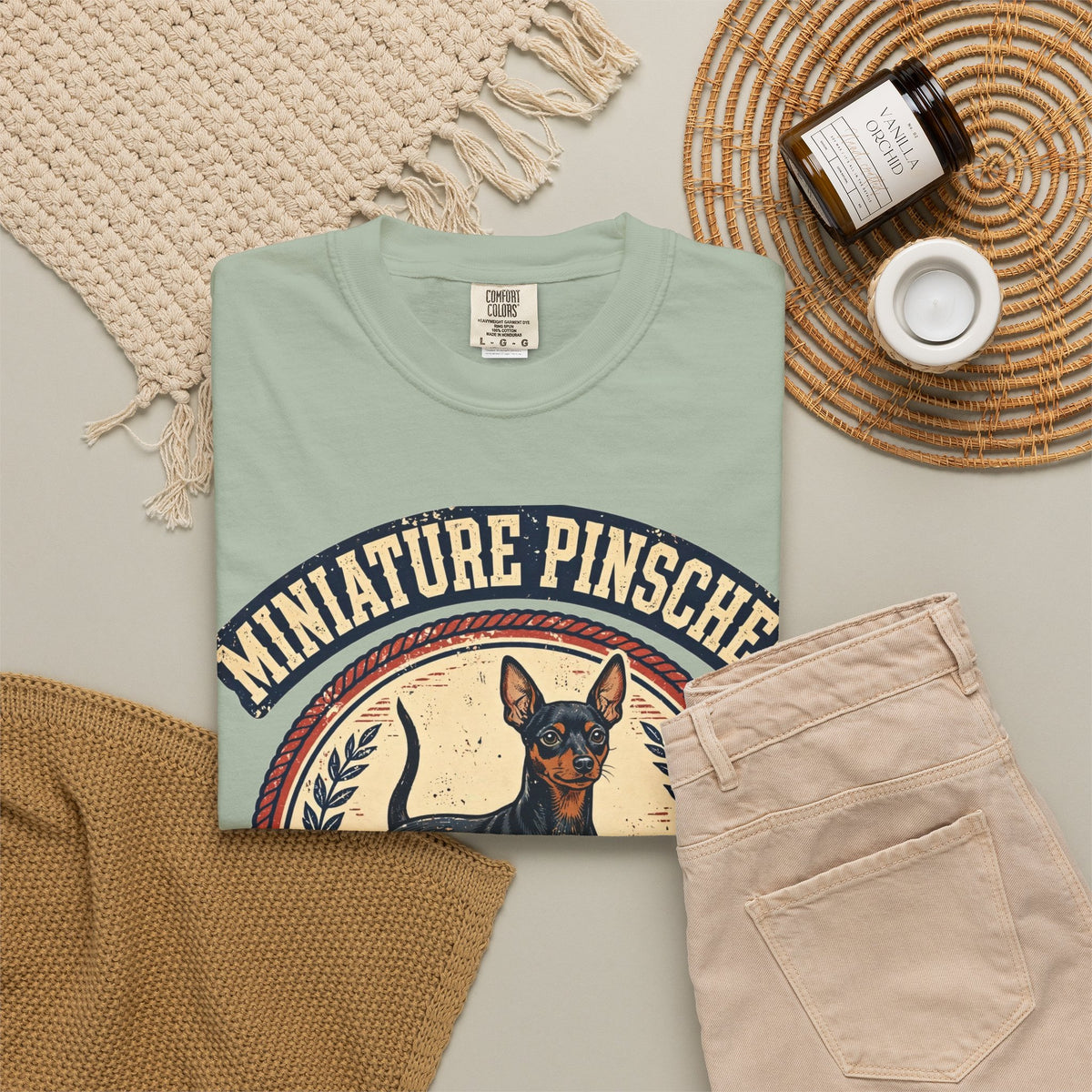 'Tiny King' Miniature Pinscher T-Shirt — alternate view
