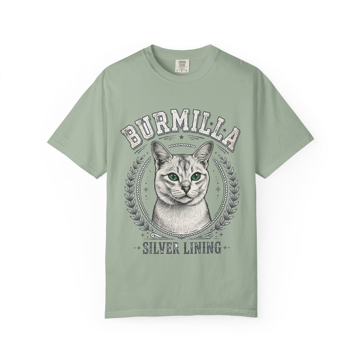 'Silver Lining' Burmilla Cat T-Shirt — alternate view