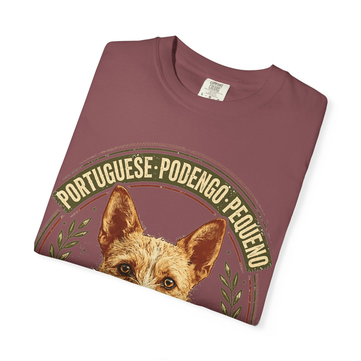 'Podengo Tiny Hunter' Portuguese Podengo Pequeno T-Shirt — alternate view