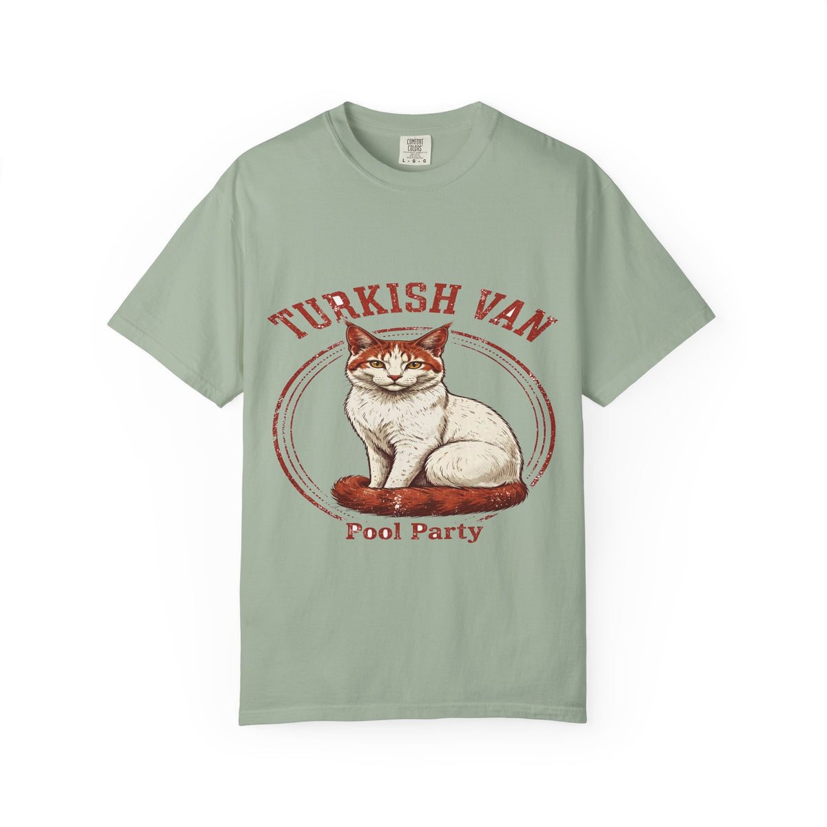 'Pool Party' Turkish Van Cat T-Shirt — alternate view