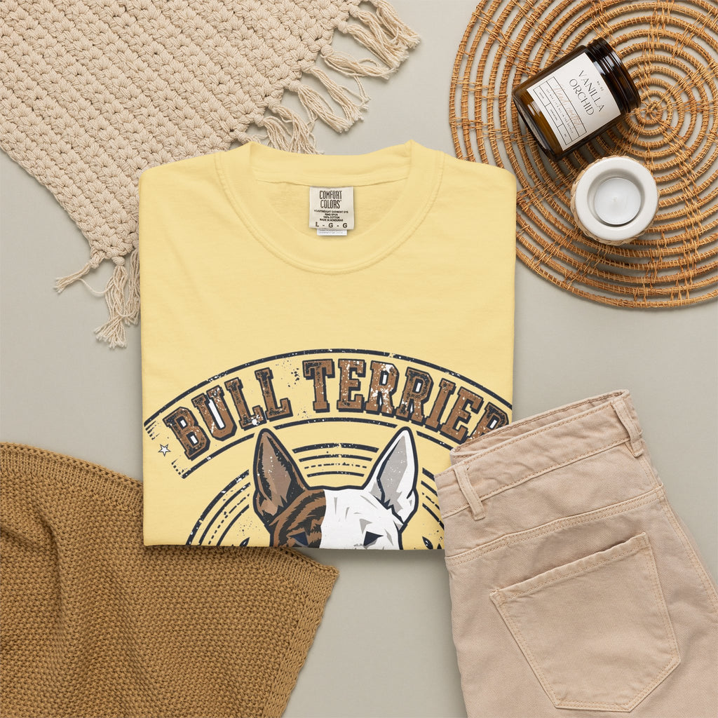 'Egg Head Energy' Bull Terrier T-Shirt — alternate view