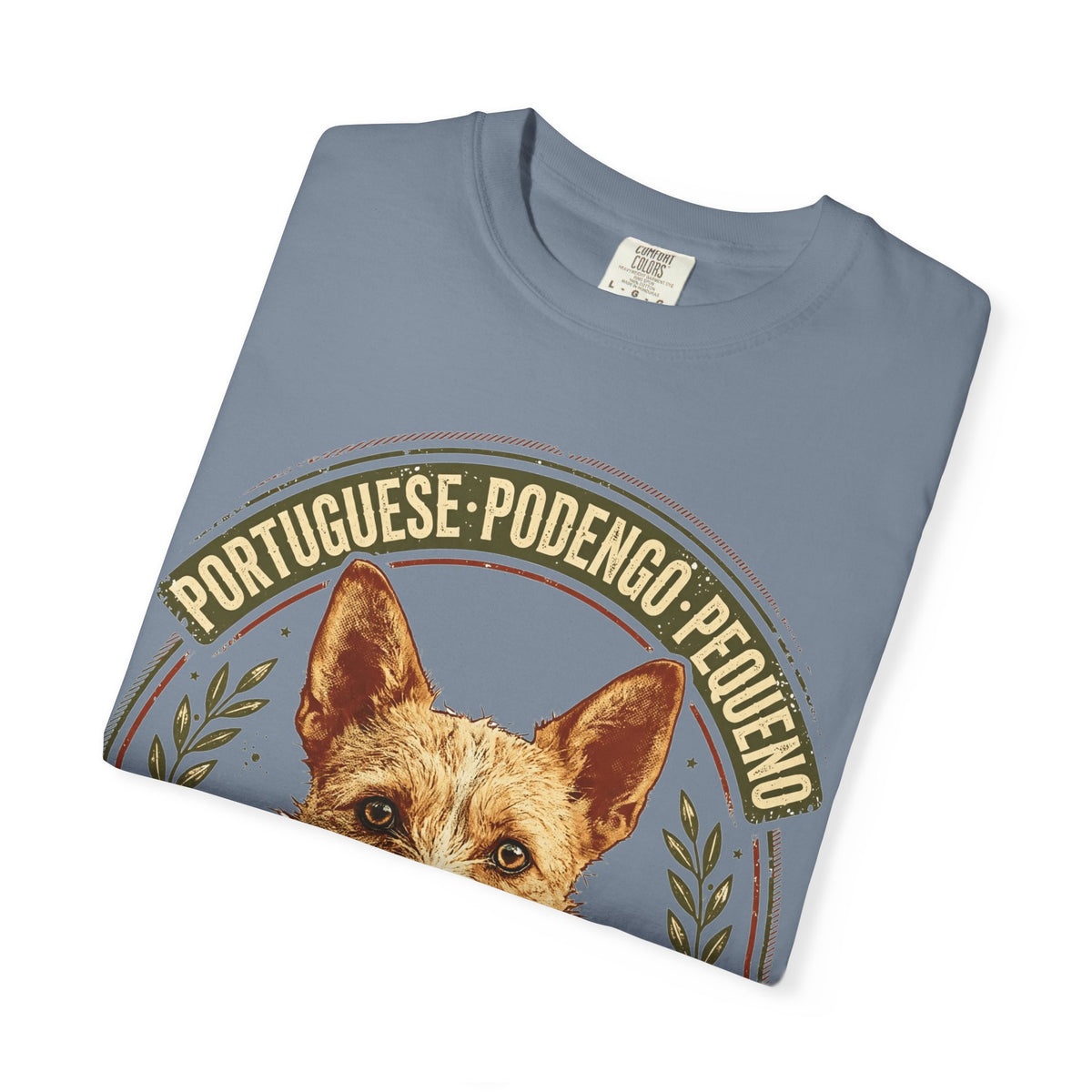 'Podengo Tiny Hunter' Portuguese Podengo Pequeno T-Shirt — alternate view