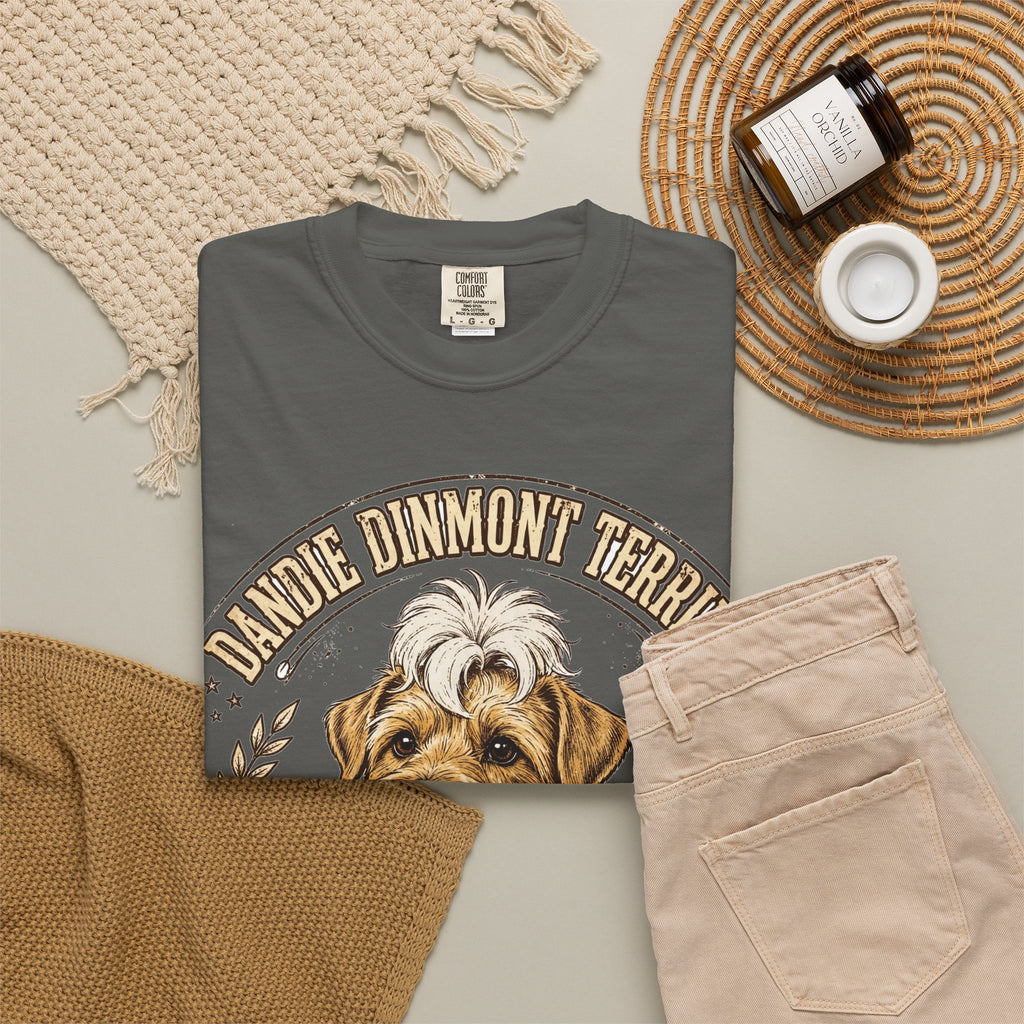 'Topknot Club' Dandie Dinmont Terrier T-Shirt — alternate view