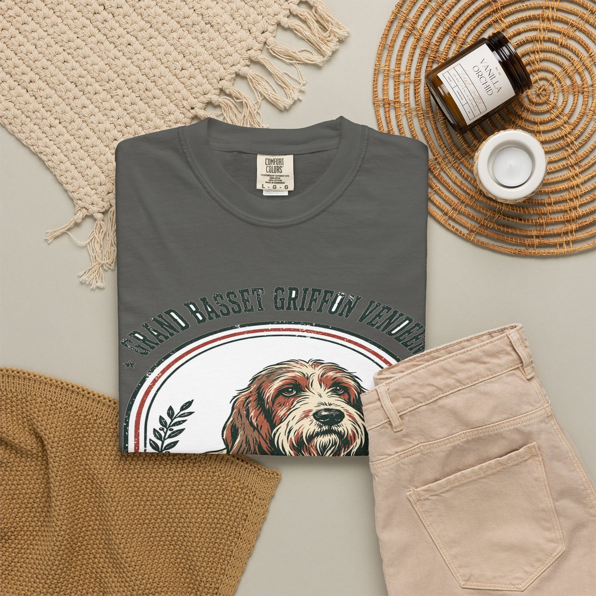 'Shaggy' Grand Basset Griffon Vendeen T-Shirt — alternate view