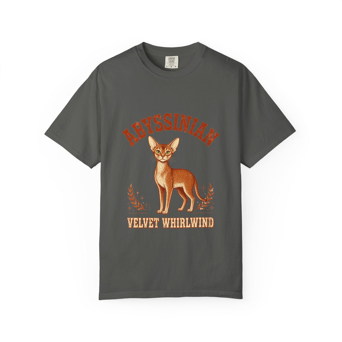 'Velvet Whirlwind Abyssinian' Abyssinian T-Shirt — alternate view