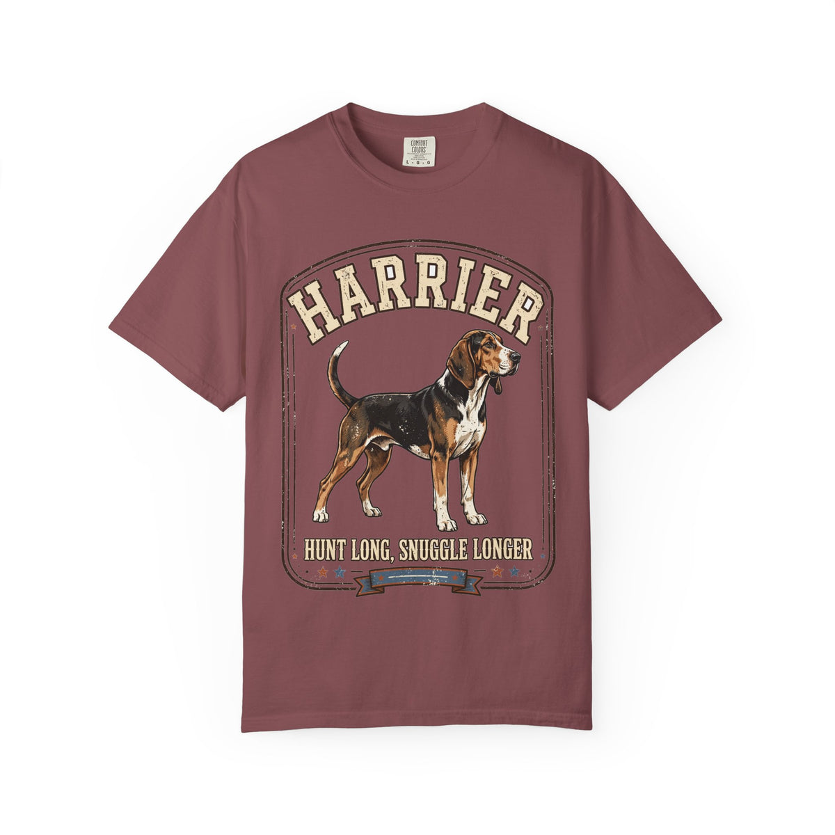 'Hunt Long, Snuggle Longer' Harrier T-Shirt — alternate view