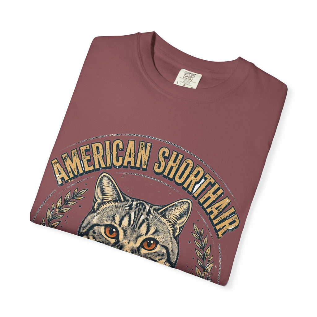 'Classic Cat Energy' American Shorthair T-Shirt — alternate view