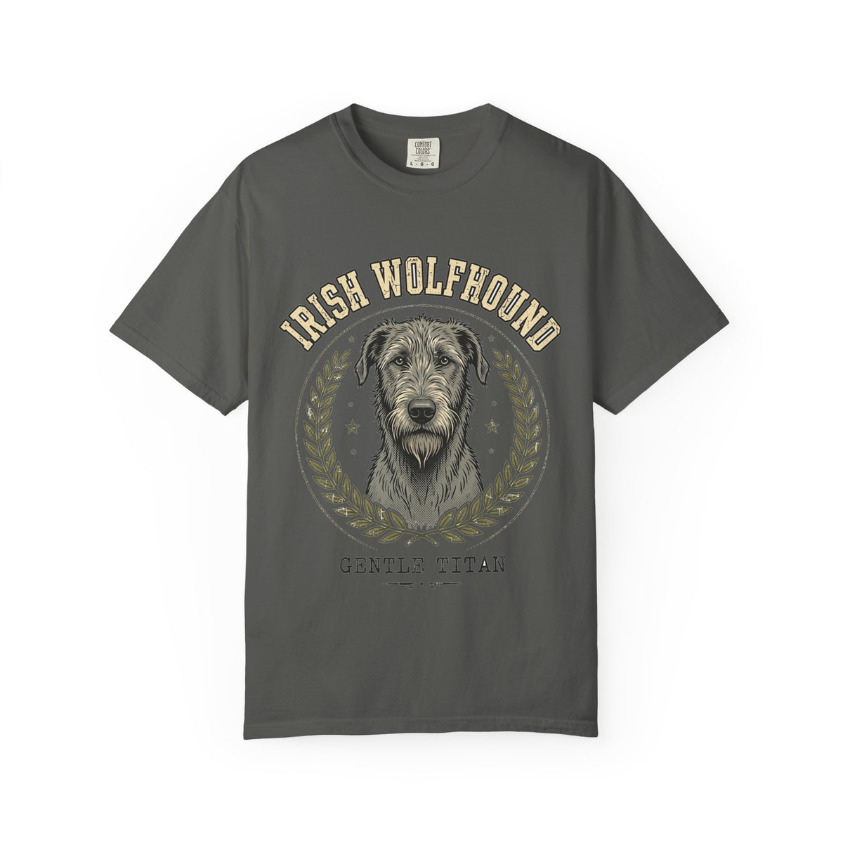 'Gentle Titan' Irish Wolfhound T-Shirt — alternate view