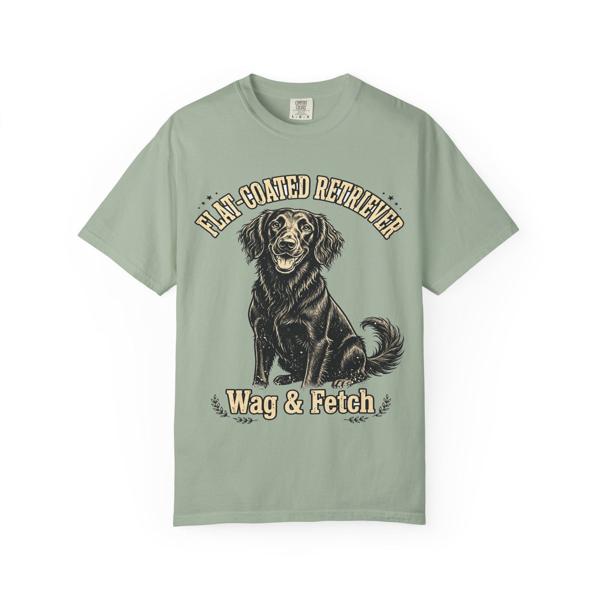 'Wag & Fetch' Flat-Coated Retriever T-Shirt — alternate view