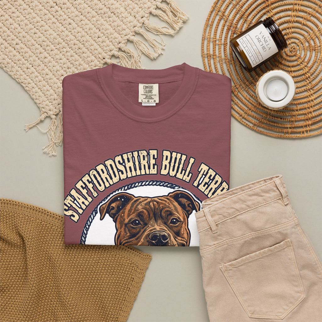 'Smiley Staffy' Staffordshire Bull Terrier T-Shirt — alternate view