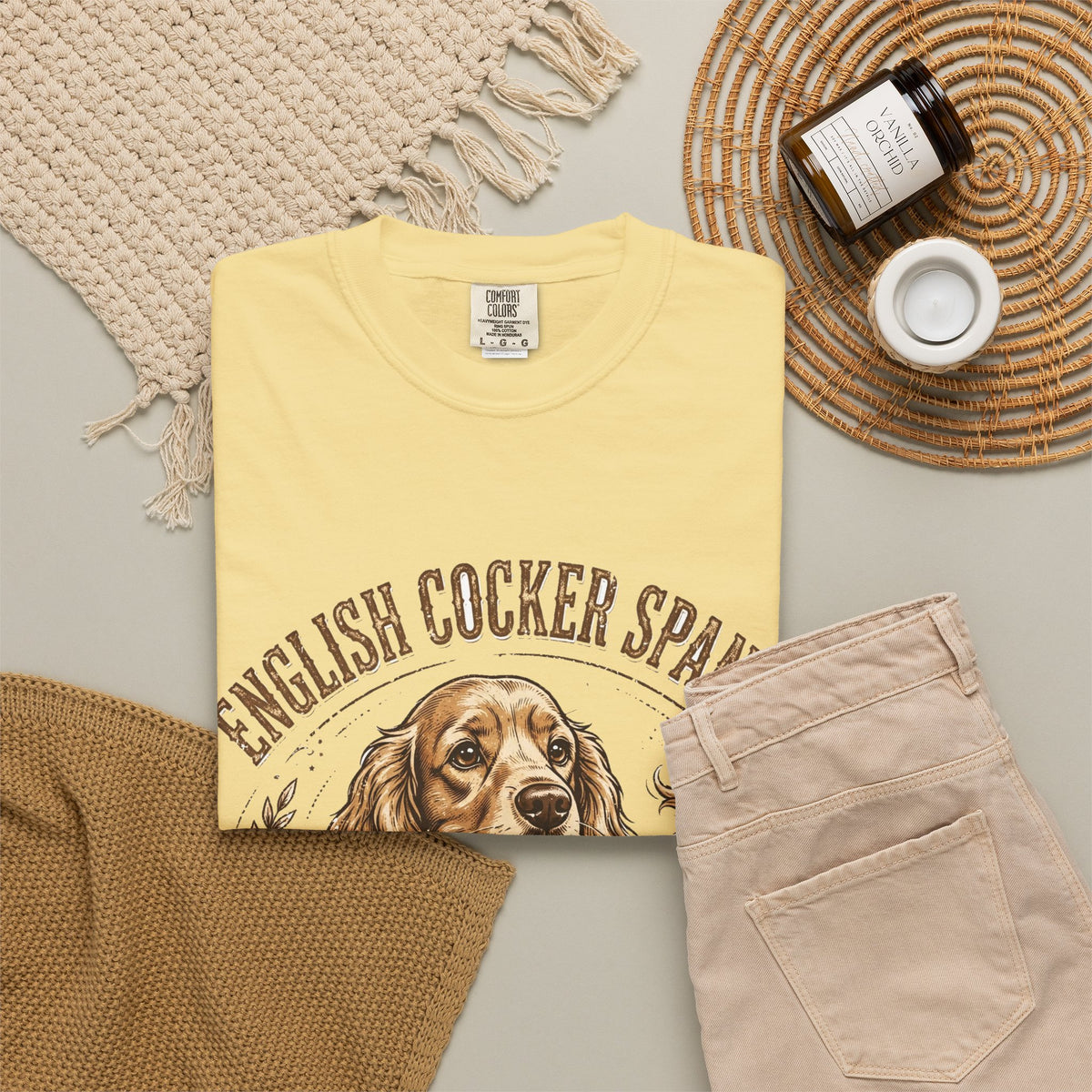 'Properly Spoiled' English Cocker Spaniel T-Shirt — alternate view