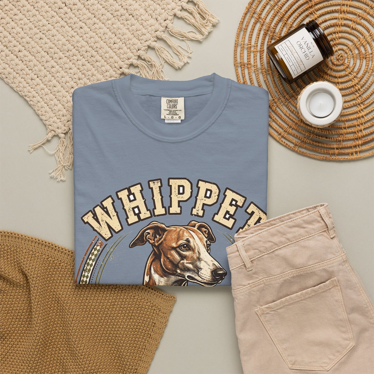 'Zoom & Snuggle' Whippet T-Shirt — alternate view