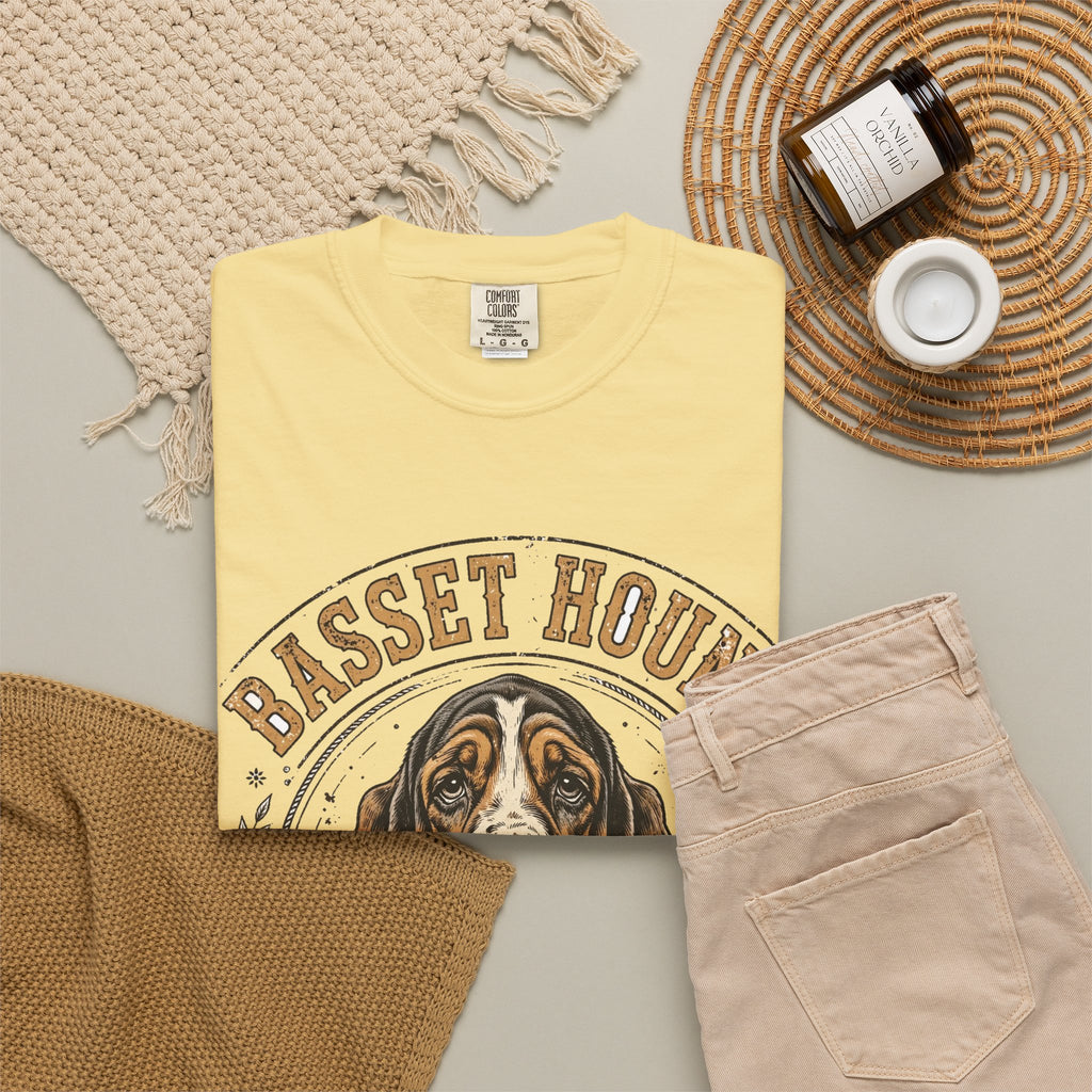 'Low & Lovable' Basset Hound T-Shirt — alternate view