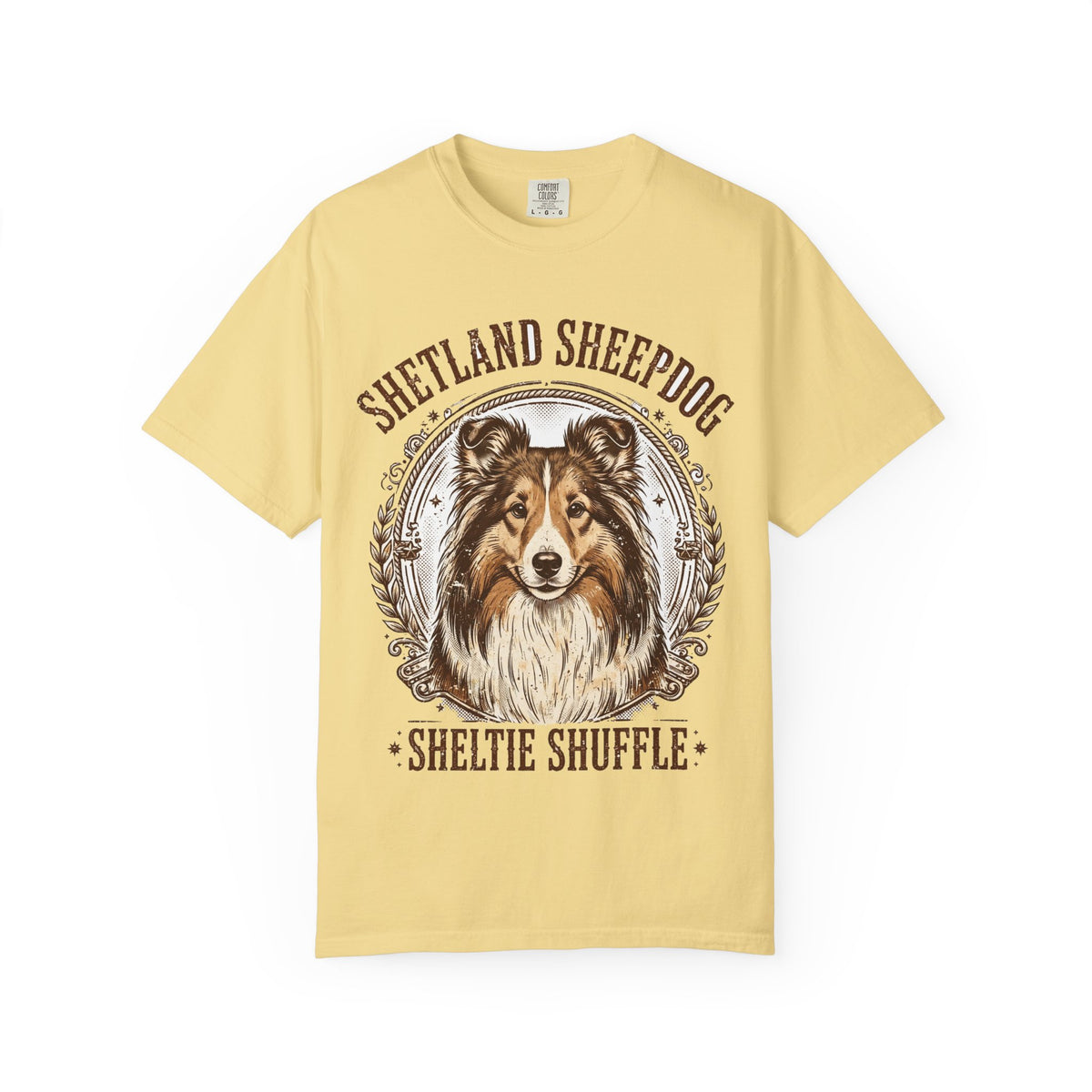 'Sheltie Shuffle' Shetland Sheepdog T-Shirt — alternate view