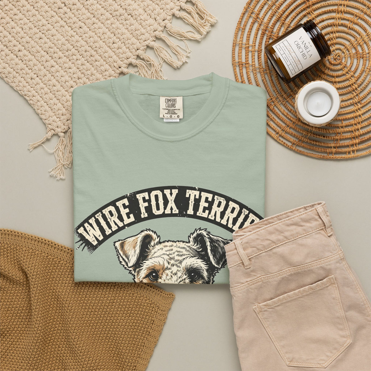 'Wire Whirlwind' Wire Fox Terrier T-Shirt — alternate view