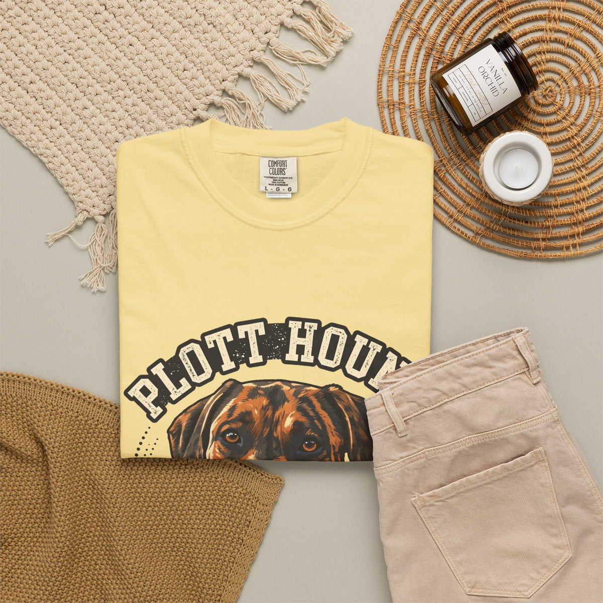 'Brindle And Brave' Plott Hound T-Shirt — alternate view