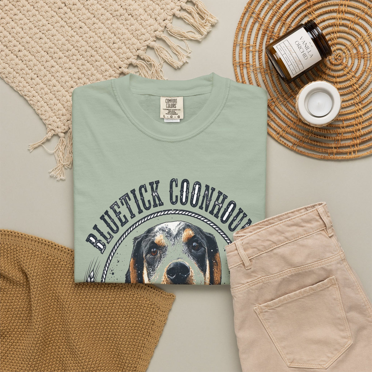 'Bay All Day' Bluetick Coonhound T-Shirt — alternate view