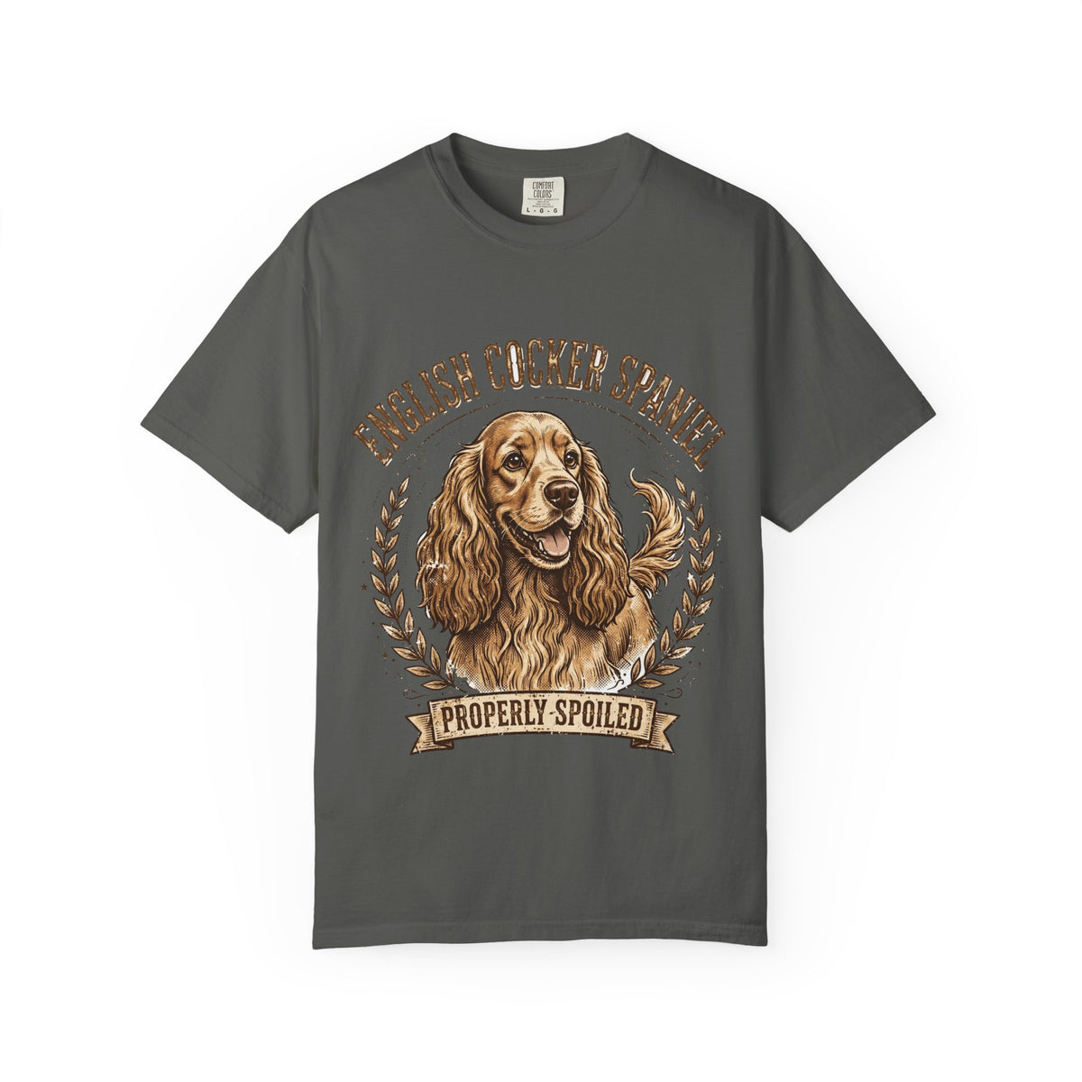 'Properly Spoiled' English Cocker Spaniel T-Shirt — alternate view