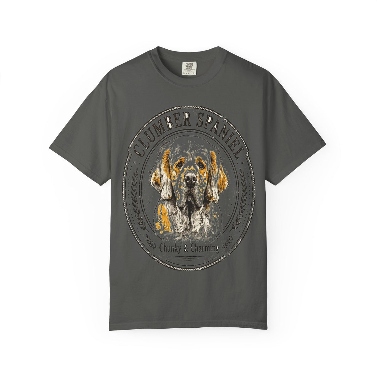 'Chunky & Charming' Clumber Spaniel T-Shirt — alternate view