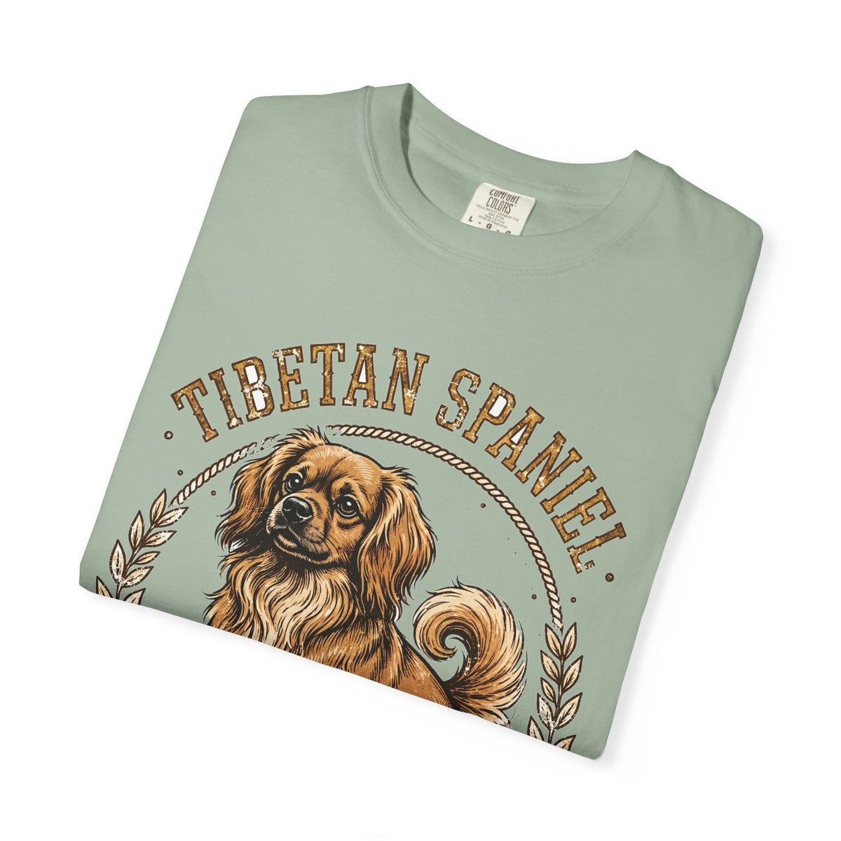 'Temple Lion' Tibetan Spaniel T-Shirt — alternate view