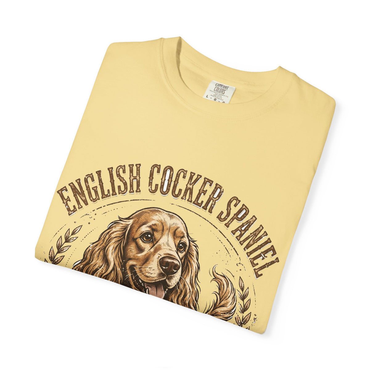 'Properly Spoiled' English Cocker Spaniel T-Shirt — alternate view