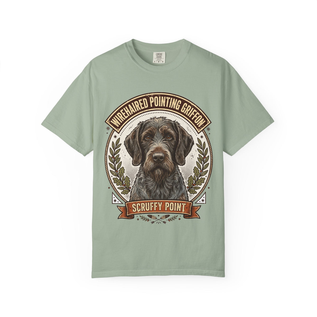 'Scruffy Point' Wirehaired Pointing Griffon T-Shirt — alternate view