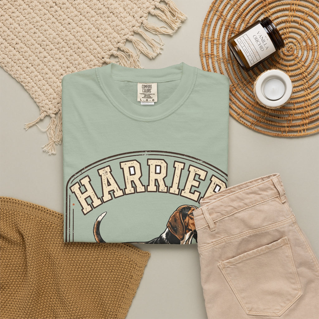 'Hunt Long, Snuggle Longer' Harrier T-Shirt — alternate view
