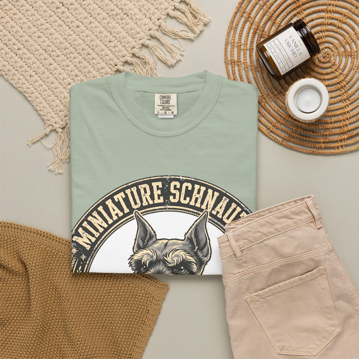 'Bearded Bandit' Miniature Schnauzer T-Shirt — alternate view