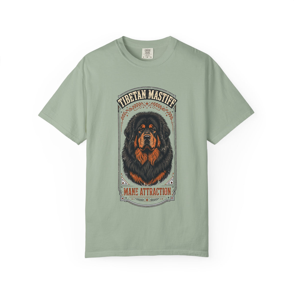 'Mane Attraction' Tibetan Mastiff T-Shirt — alternate view