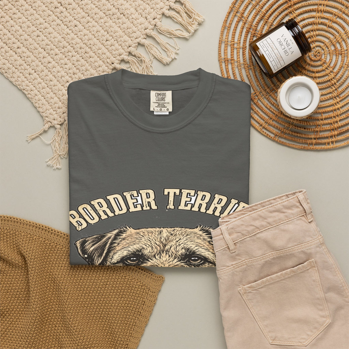 'Scruffy Rebel' Border Terrier T-Shirt — alternate view