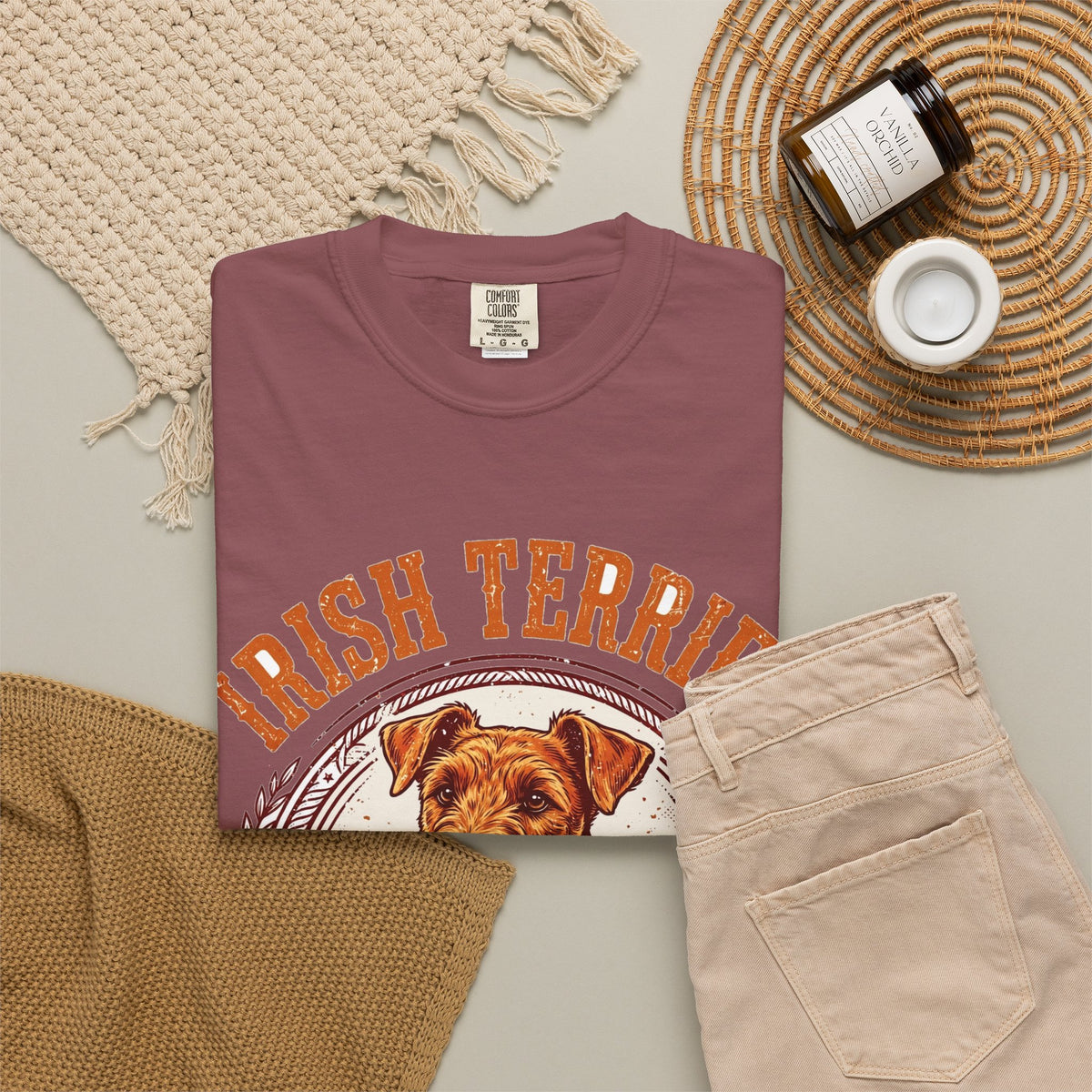 'Ginger Daredevil' Irish Terrier T-Shirt — alternate view