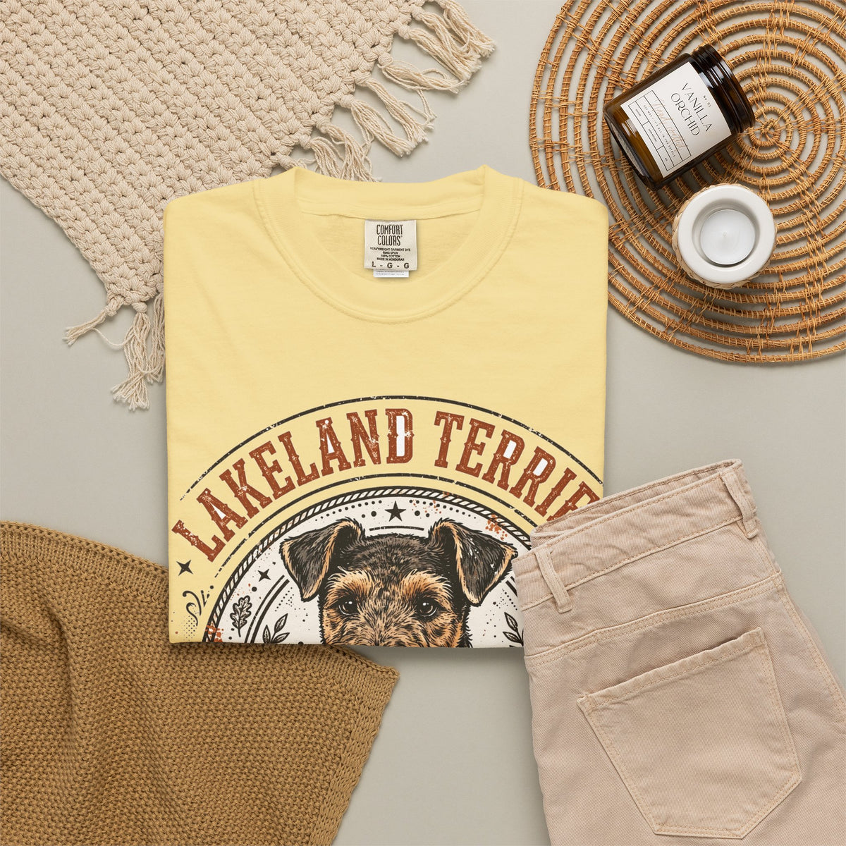'Lake Effect Chaos' Lakeland Terrier T-Shirt — alternate view