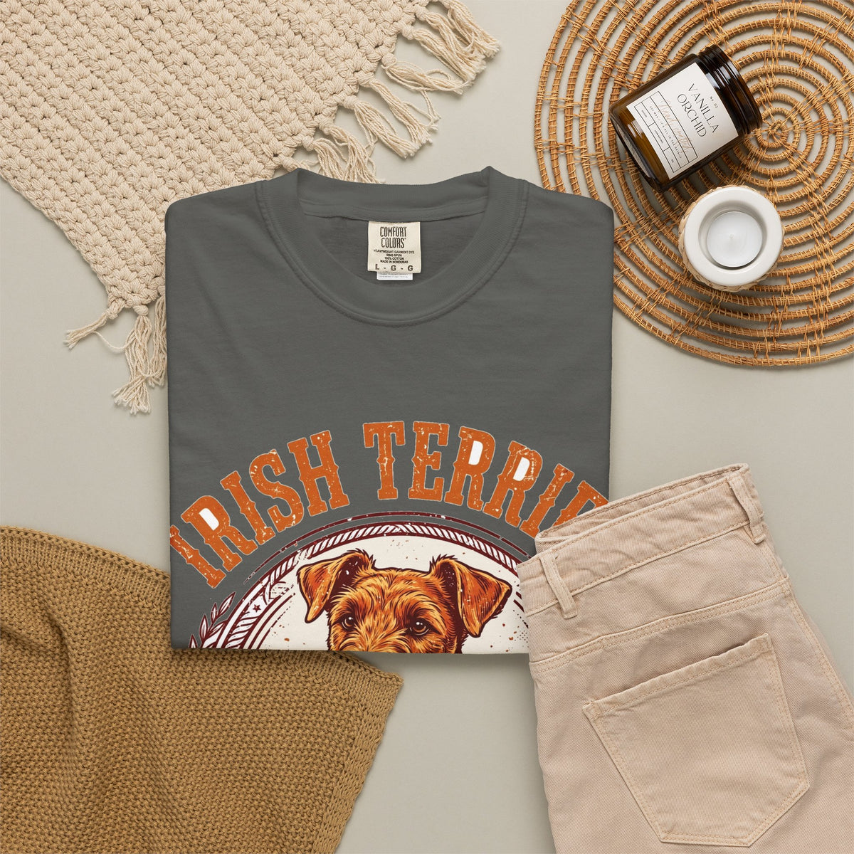 'Ginger Daredevil' Irish Terrier T-Shirt — alternate view