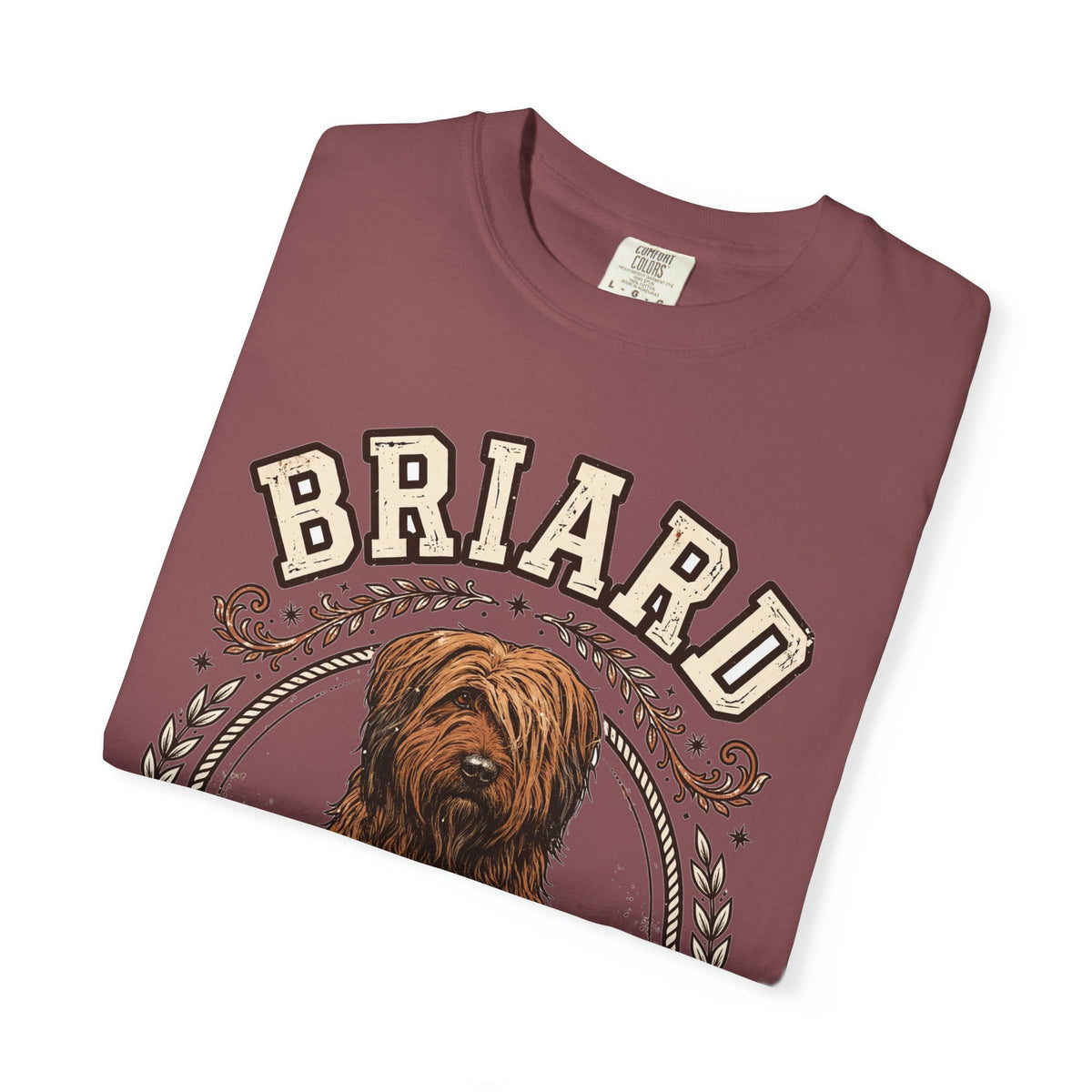 'Shaggy Chaperone' Briard T-Shirt — alternate view