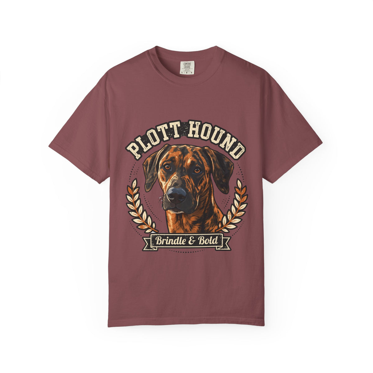 'Brindle And Brave' Plott Hound T-Shirt — alternate view