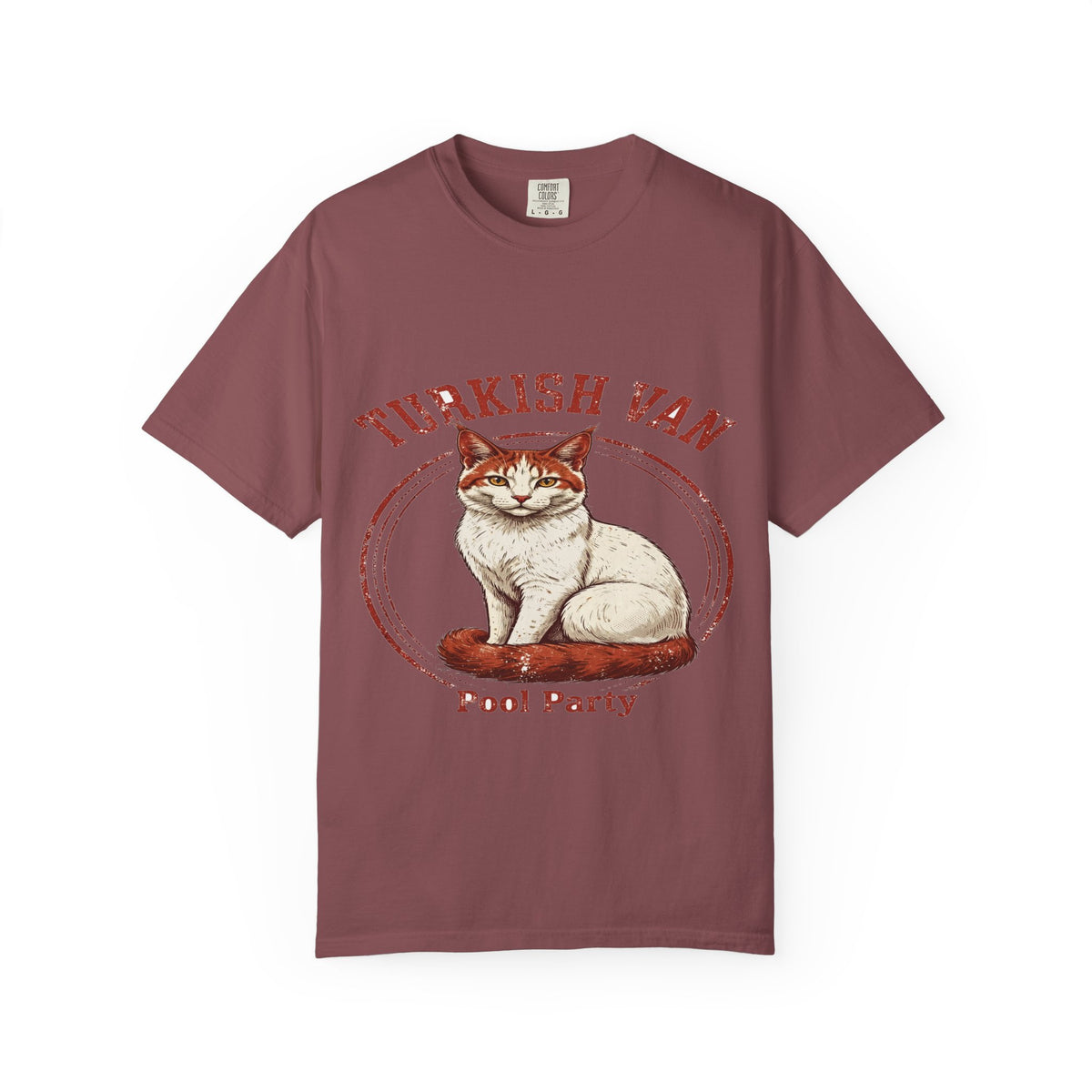 'Pool Party' Turkish Van Cat T-Shirt — alternate view