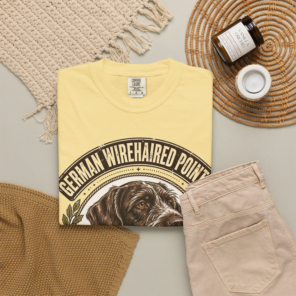 'Scruffy Sharpshooter' German Wirehaired Pointer T-Shirt — alternate view