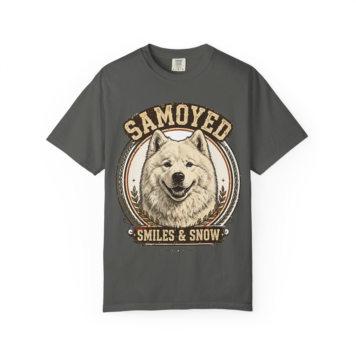'Smiles & Snow' Samoyed T-Shirt — alternate view