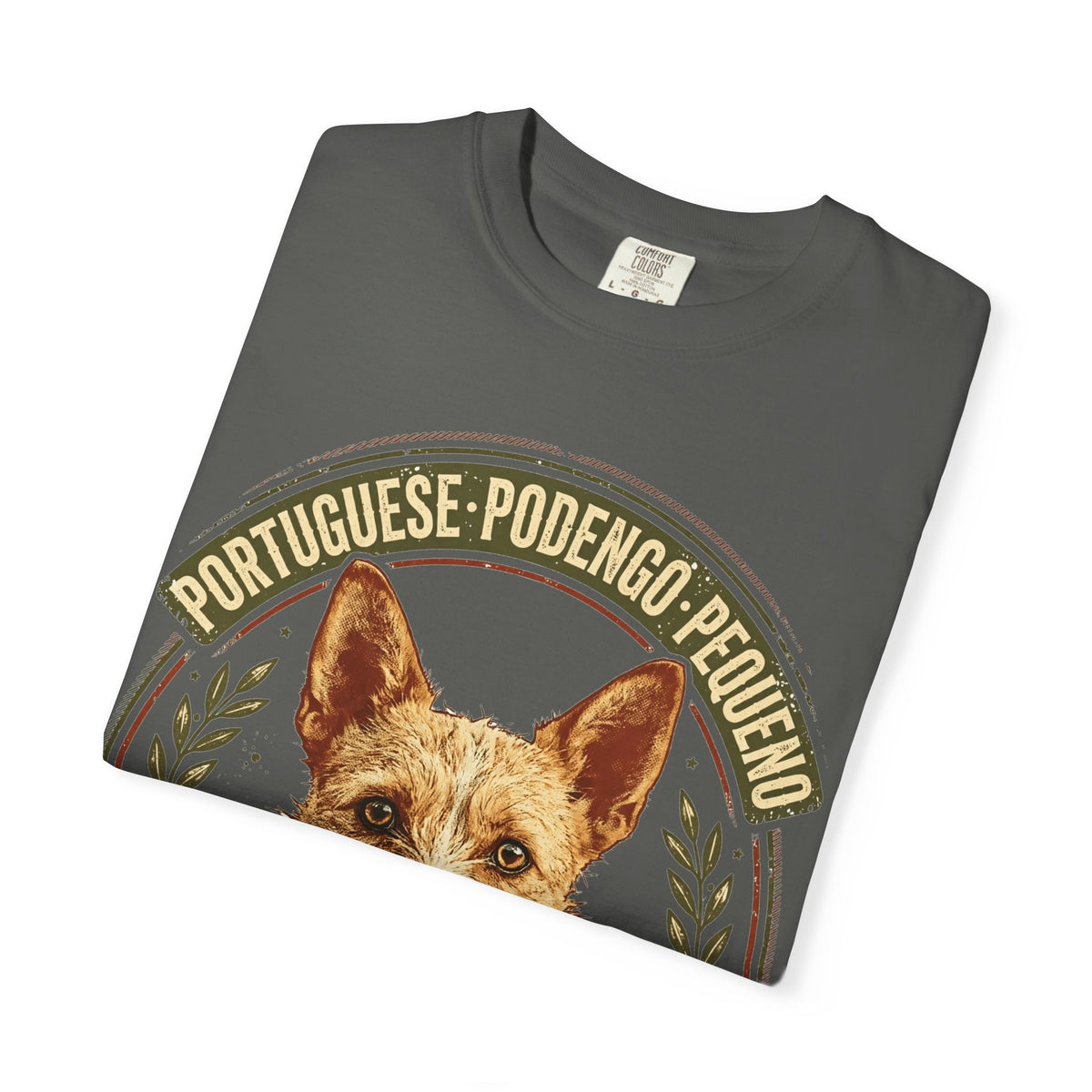 'Podengo Tiny Hunter' Portuguese Podengo Pequeno T-Shirt — alternate view