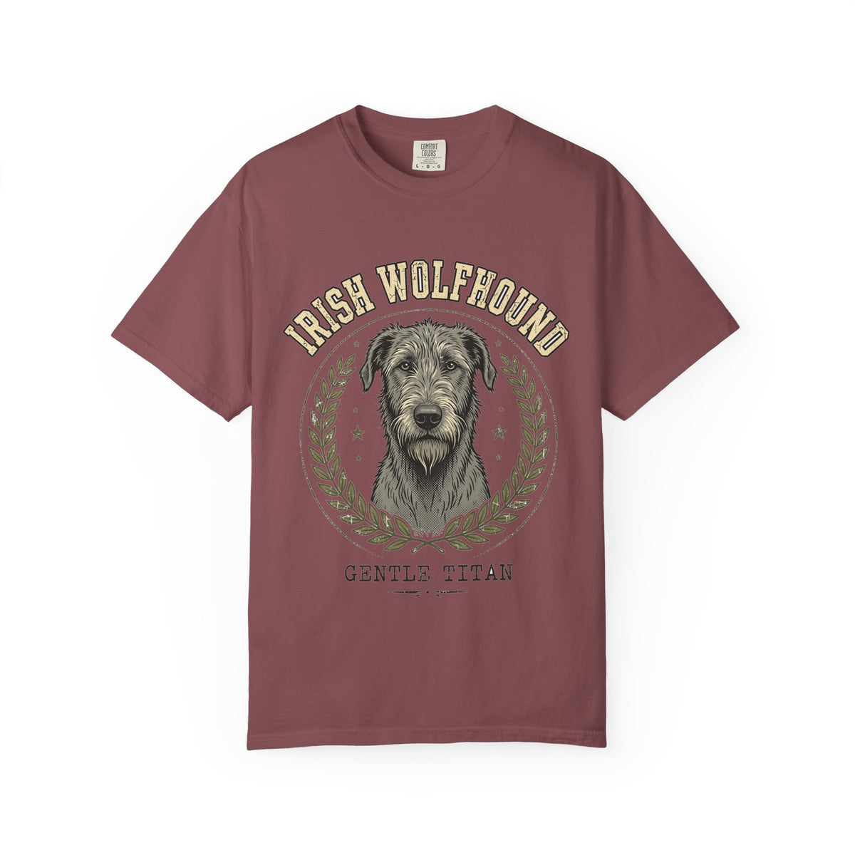 'Gentle Titan' Irish Wolfhound T-Shirt — alternate view