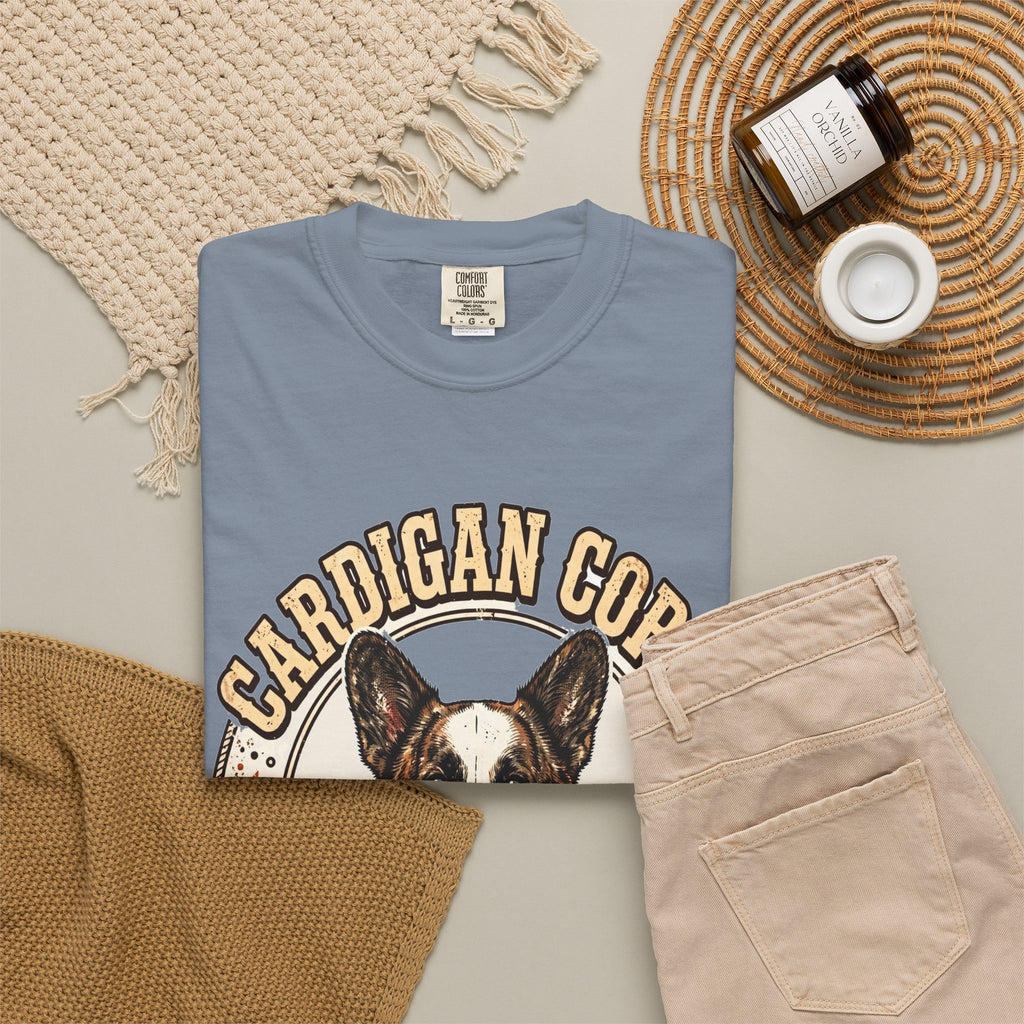 'Corgi Long Low Legend Cardigan' Cardigan Welsh Corgi T-Shirt — alternate view