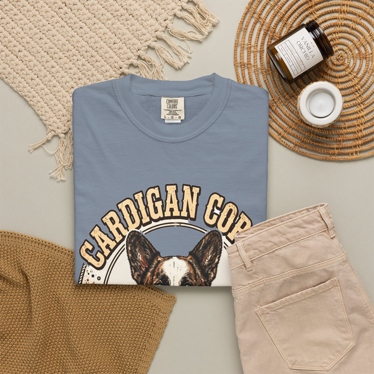 'Corgi Long Low Legend Cardigan' Cardigan Welsh Corgi T-Shirt — alternate view