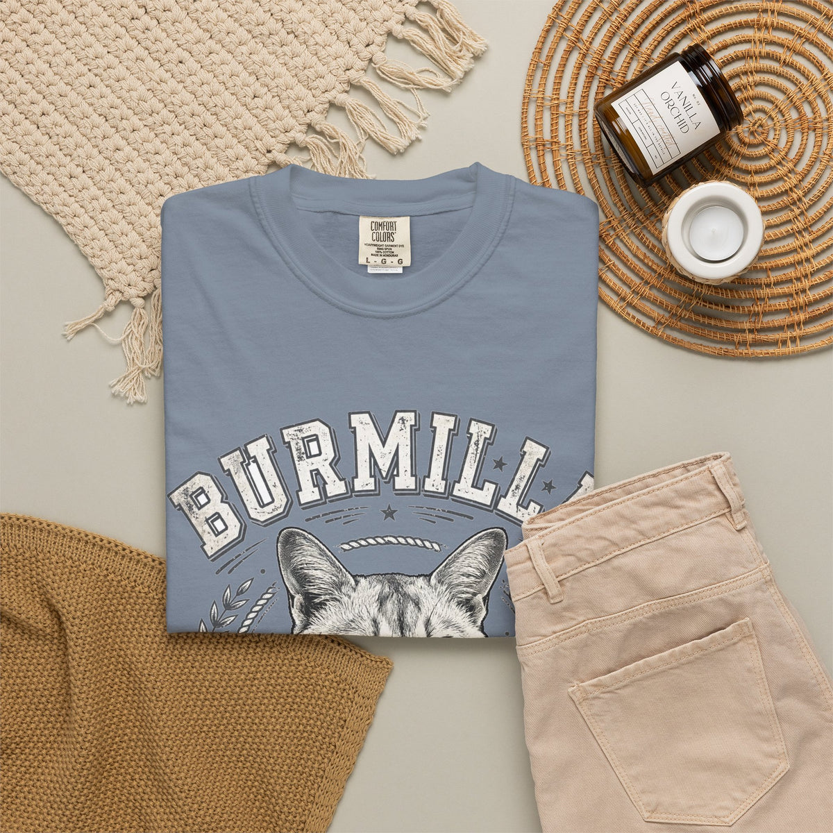 'Silver Lining' Burmilla Cat T-Shirt — alternate view