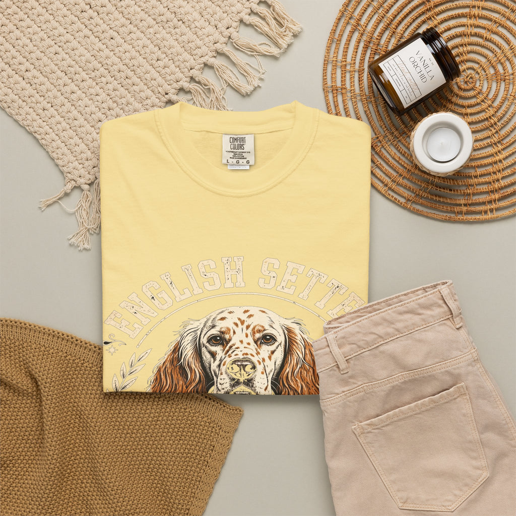 'Feathered & Fabulous' English Setter T-Shirt — alternate view