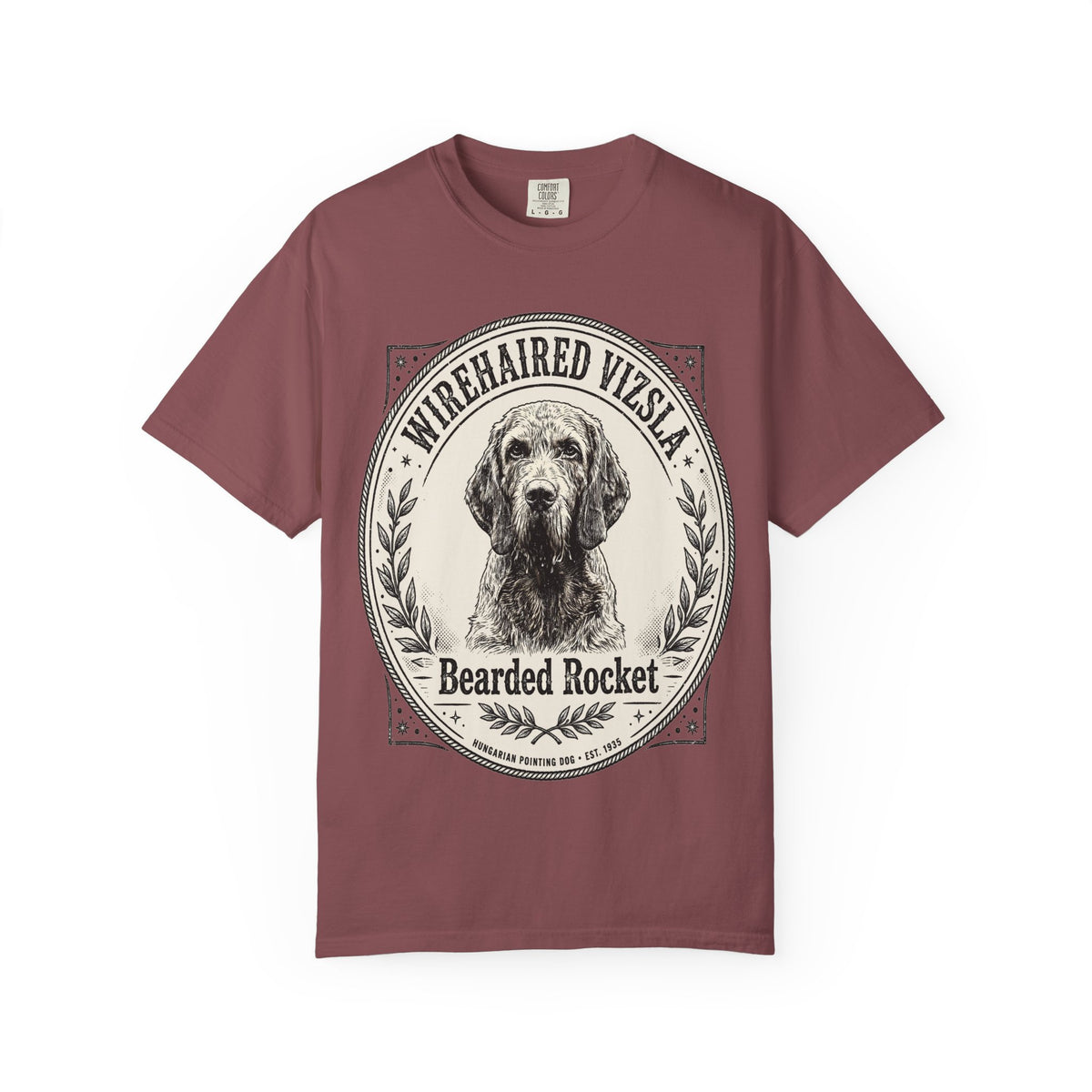 'Bearded Rocket' Wirehaired Vizsla T-Shirt — alternate view