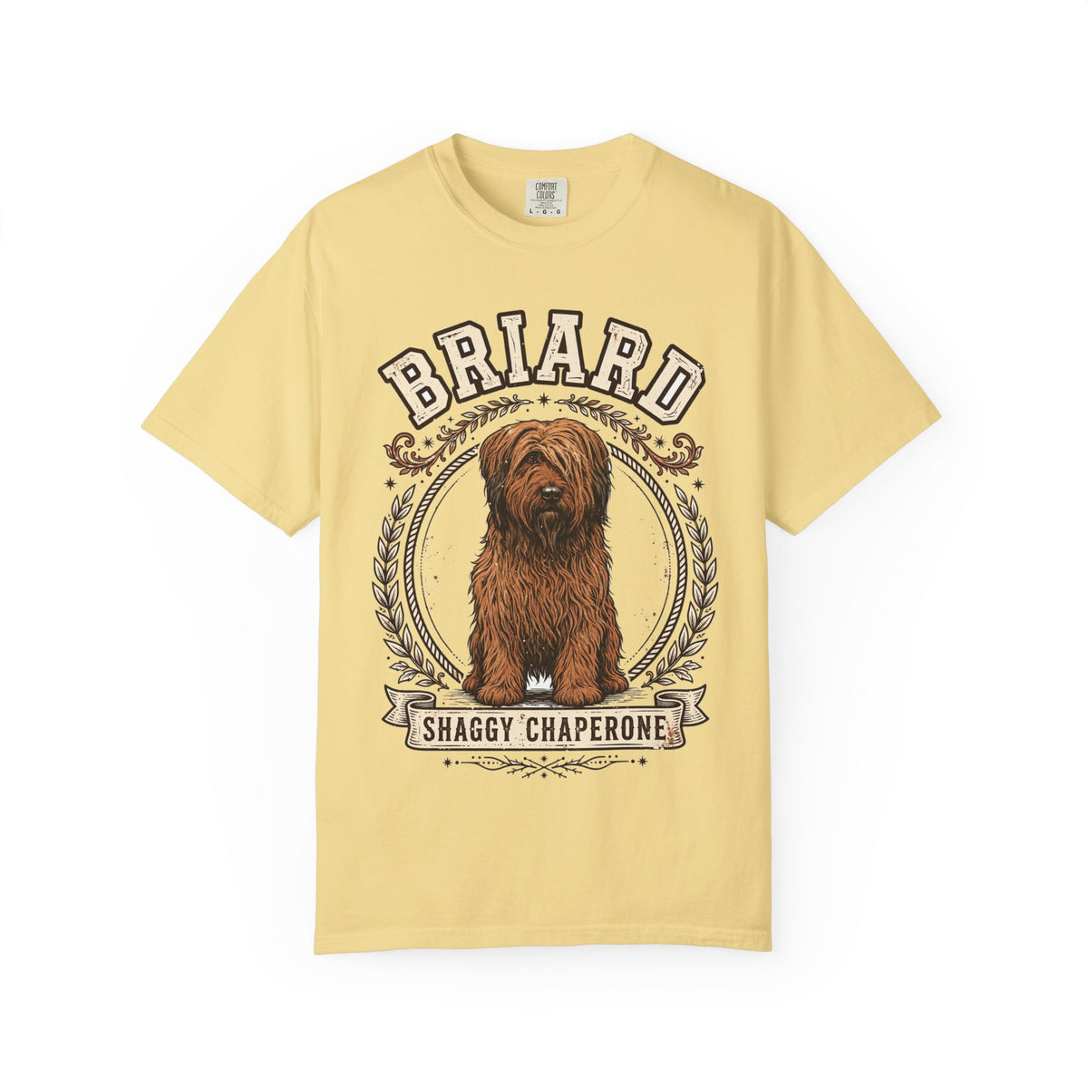 'Shaggy Chaperone' Briard T-Shirt — alternate view