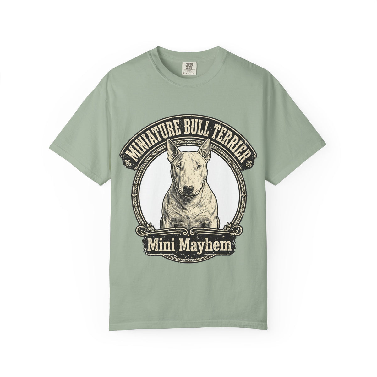 'Mini Mayhem' Miniature Bull Terrier T-Shirt — alternate view