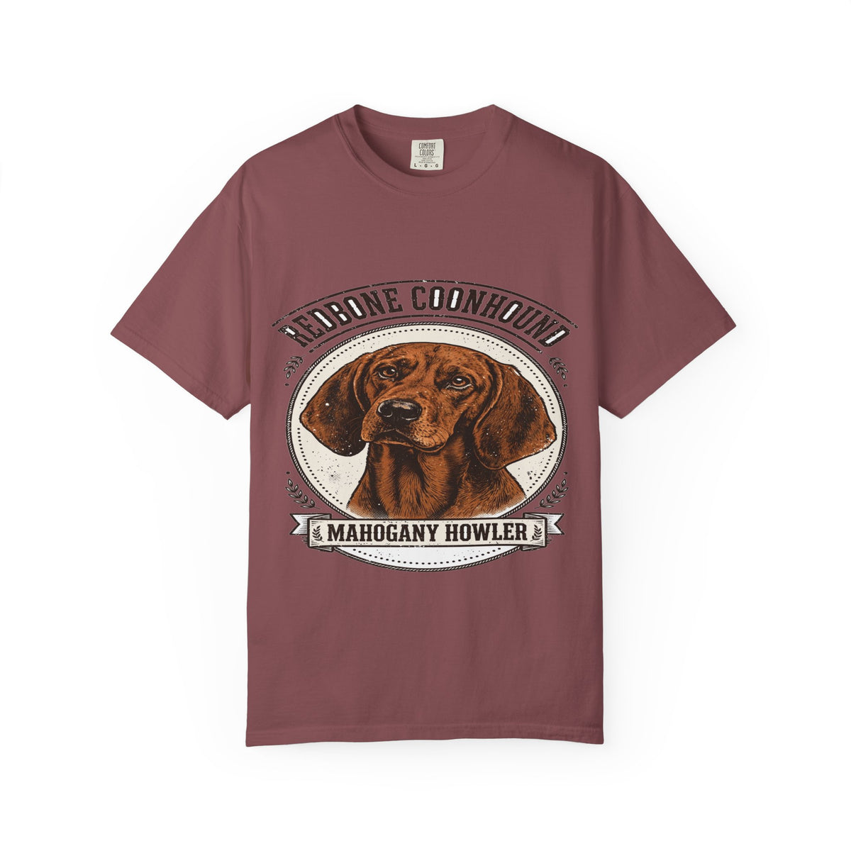 'Mahogany Howler' Redbone Coonhound T-Shirt — alternate view