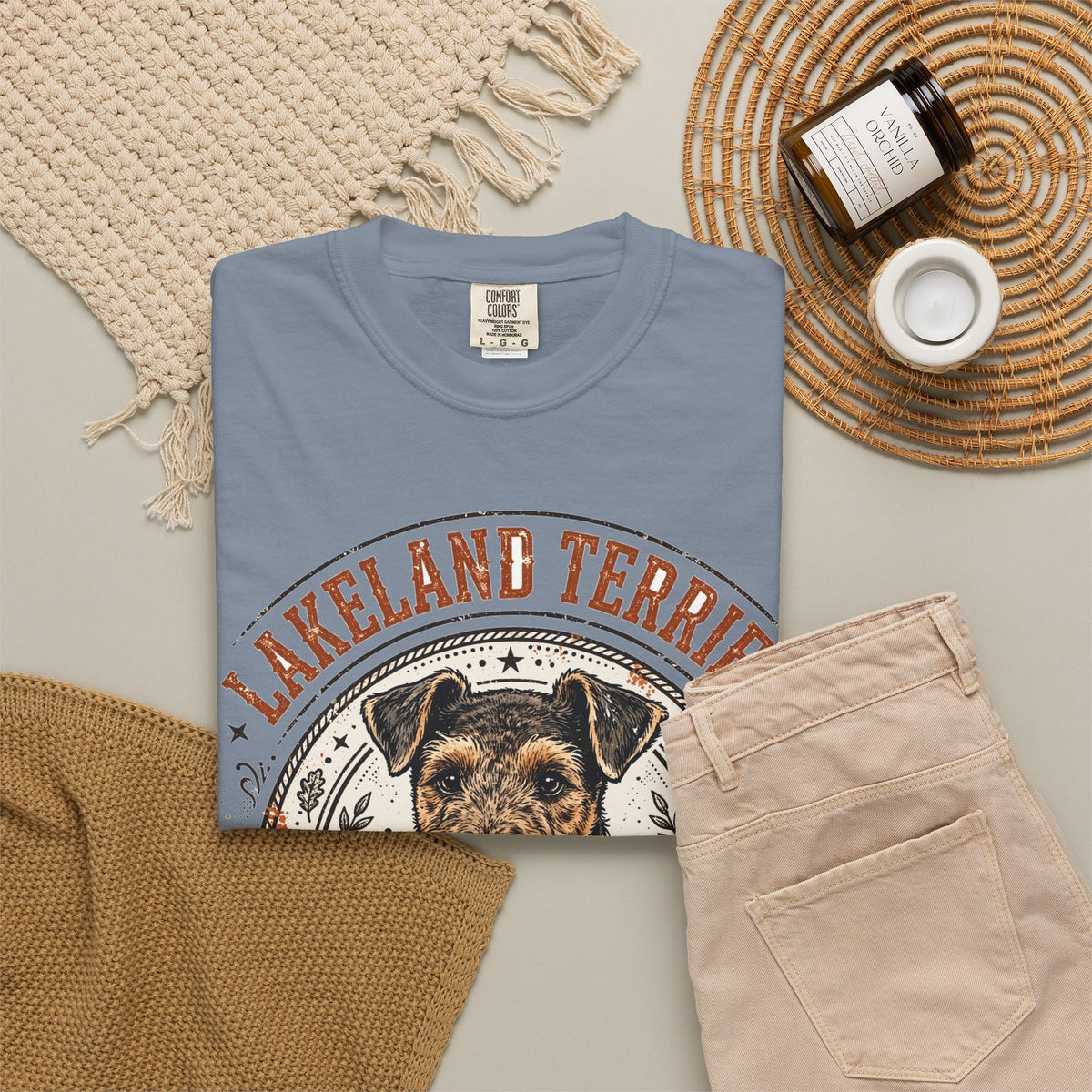 'Lake Effect Chaos' Lakeland Terrier T-Shirt — alternate view